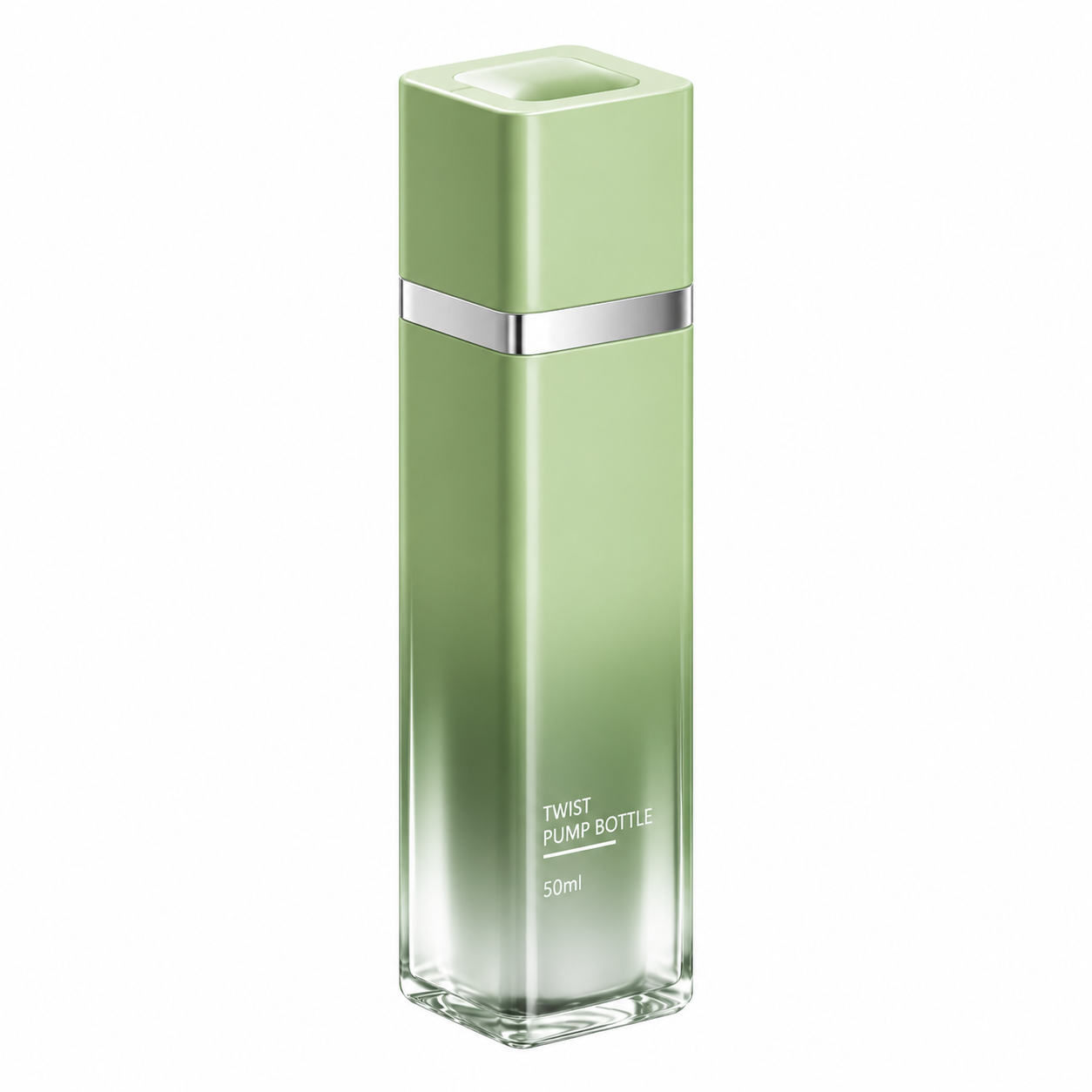 Green airless bottle